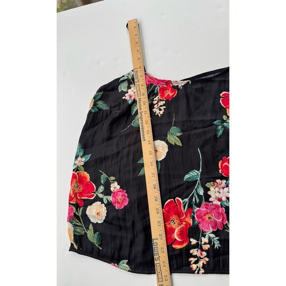 Women's Old Navy Floral Satin Cami Top Size XL Blouse Whimsy Goth Y2K Fairy New - Picture 9 of 12